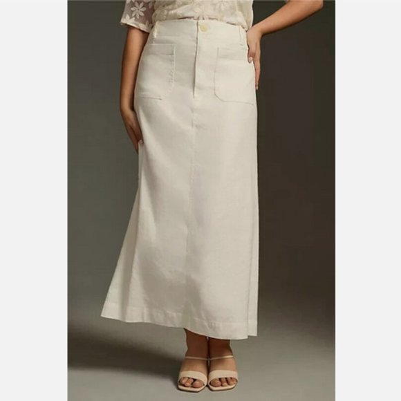 Anthropologie Dresses & Skirts - NEW Anthropologie Maeve 3X The Colette Maxi Skirt White Nwt Plus Size